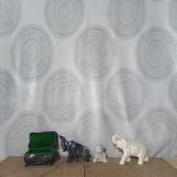 Ceramic Elephants Ceramic Bear Vintage Metal Trinket Jewelry Casket