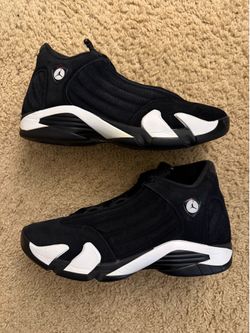 Size 12 (Pre owned, no box) - Air Jordan 14 retro black white