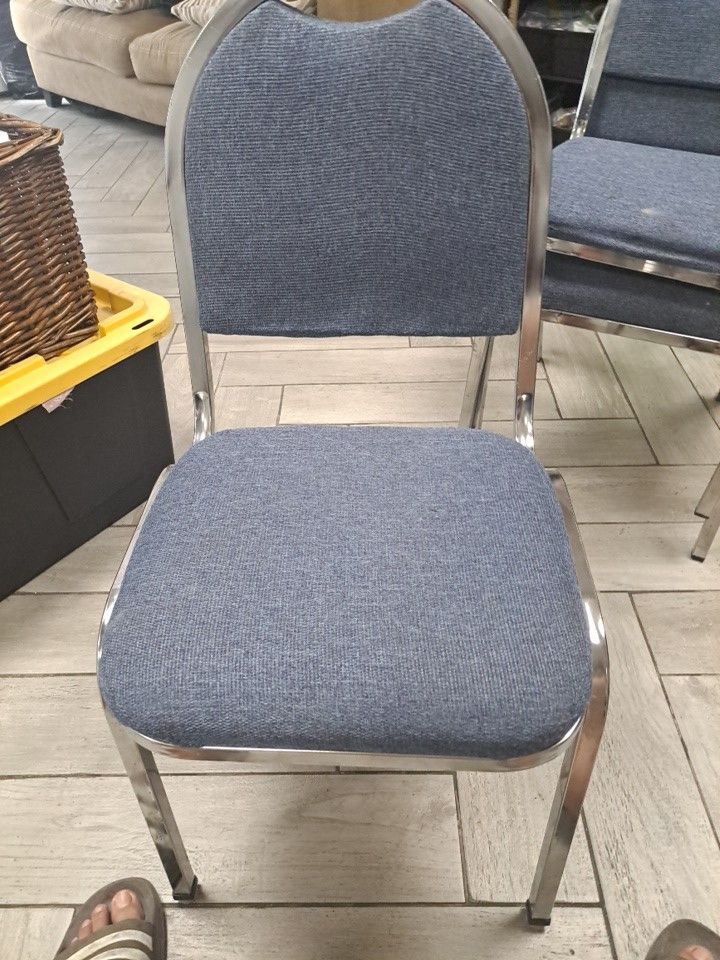 Sillas Chair Blue Aluminio Lote (15)