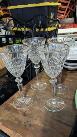 Crystal wine glasses