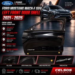 FORD MUSTANG MACH-E SUV LEFT FRONT DOOR SHELL 2021 - 2025