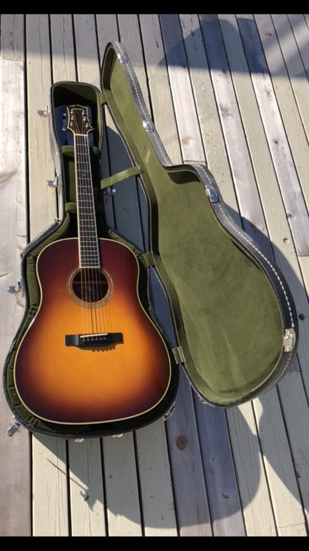 Collings Guitar Model CJ M 2010. $8500 new. Owned by Simon Kirke of Bad Company.Spruce top/mahogany back&sides $5,000