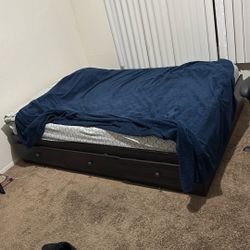 Bedframe And Bed Twin Size