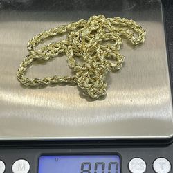 10k Gold Rope Chain 4mm