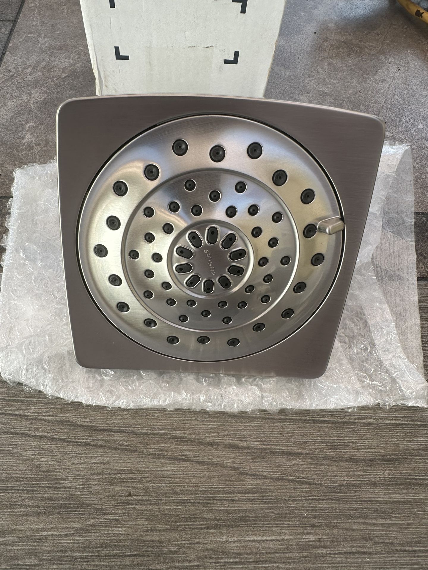 NEW KOHLER Maxton 3 -Spray Brushed Nickel 5.3125-in Round Fixed Shower Head 1.8 GPM