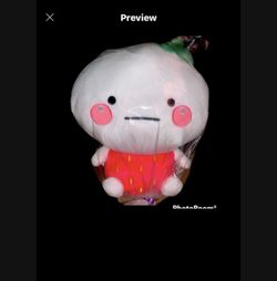 🍓From Japan SHIRO MORU the Rice Ball Impersonating Strawberry Big Plushie Yu
