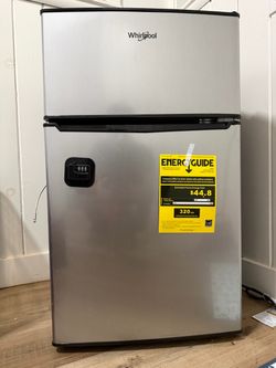 Whirlpool 3.1 cu ft Mini Refrigerator Stainless Steel