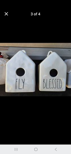 New Rae Dunn birdhouses & bank