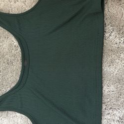 Green Crop Tank Top