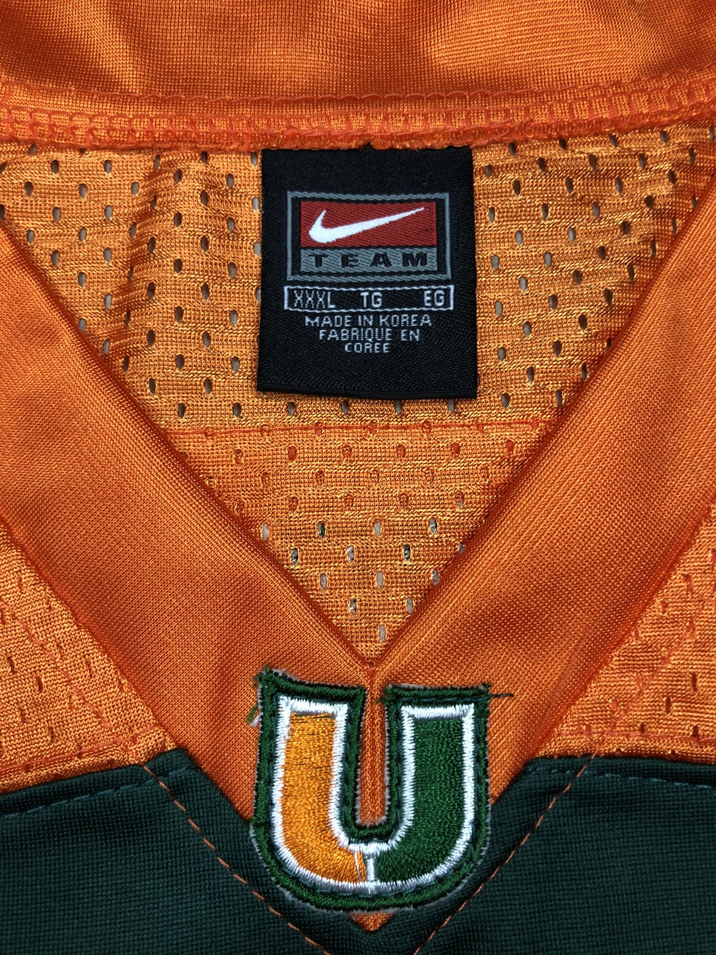 Nike sz 50 Lg NCAA Miami Hurricanes Football Jersey SEC Green Stitched  Excellent