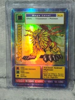 Digimon SaberLeomon Holo Card St-34