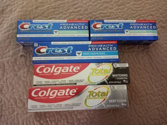 Crest And Colgate Toothpaste And Mouth Wash $2