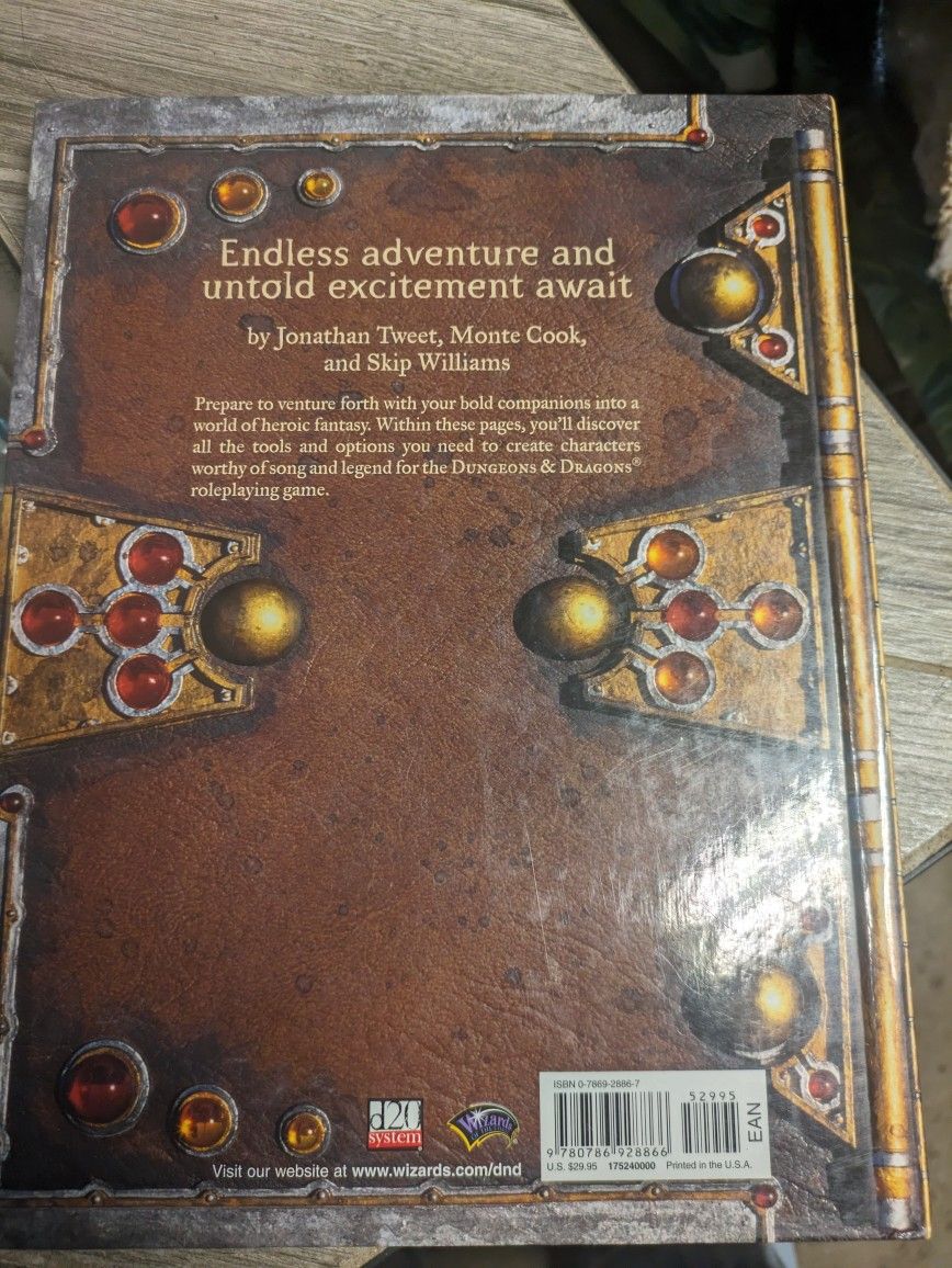 DUNGEONS AND DRAGONS PLAYERS HANDBOOK