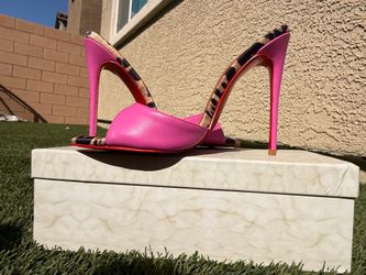 Pointed Toe Buckle Mule Heel