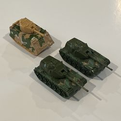 Vintage 1984 & 1990 Hot Wheels Battle Tank & 2 Big Bertha Tanks Loose