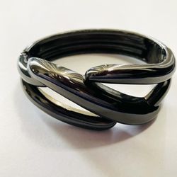 Lia Sophia Metallic Charcoal Cuff Bracelet