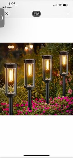 BITPOTT Solar Pathway Lights Bright, 8 Pack Outdoor Garden... Images may be subject to