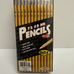 NEW 1997 Entre Pencils Black Lead Real Wood #2 Factory Sealed Non Toxic Vintage