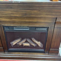 Electric Fireplace Brown 