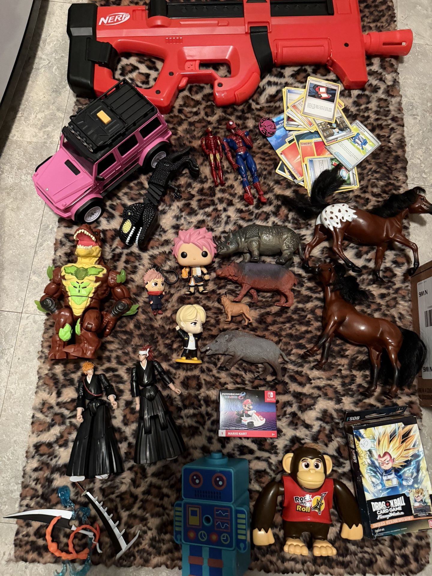 Kids, Boys Toys, Pokémon Cards, Fortnite Nerf Gun Anime Figure Figures Animals, Dino