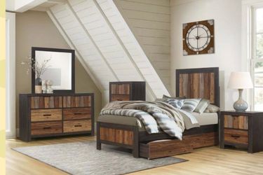 Full Size Rustic Style Bedroom Set