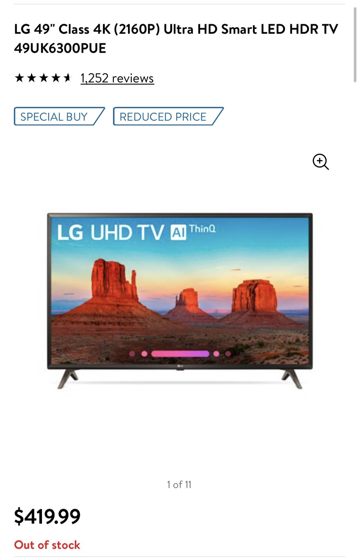 LG 49” Smart TV