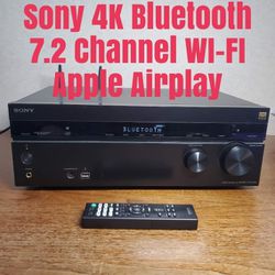 Sony STR DN1080 Bluetooth 4K Wi-Fi Apple Airplay 7.2 Channel Surround Sound Receiver With Remote 