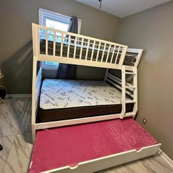 White Bunk Bed $10 Down Payment And Financing Available