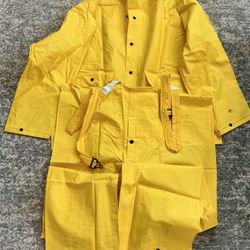 Rainfair Protective Waterproof Yellow Security Jacket, Pant XL