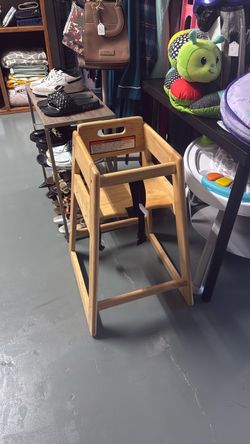 Wooden baby high chair