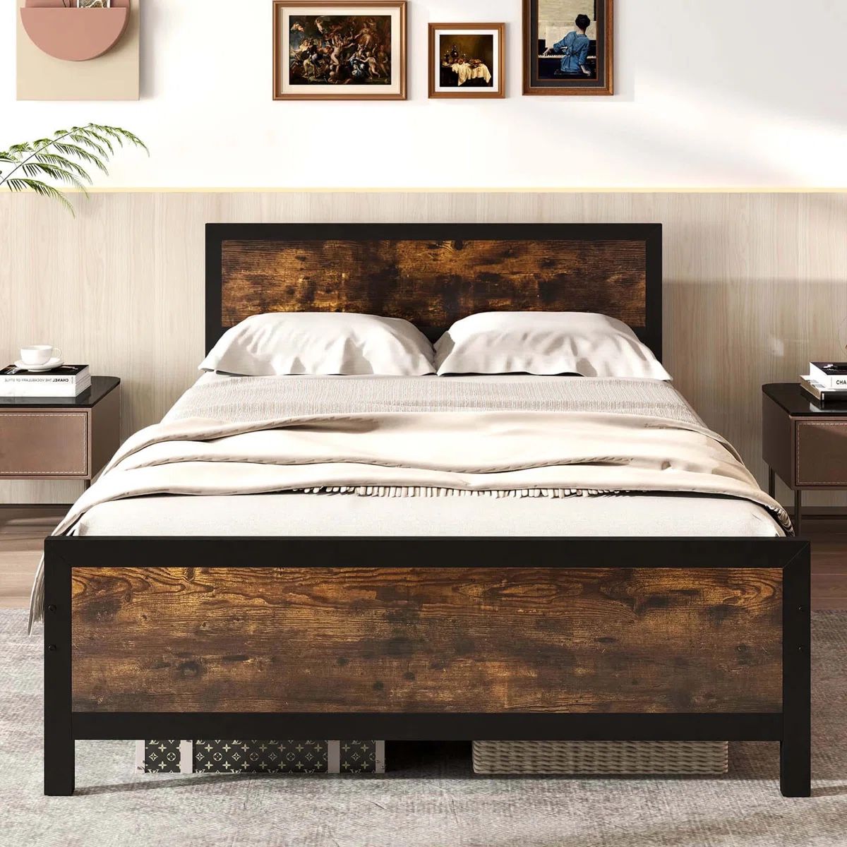 Queen Size Bed frame And Queen mattress