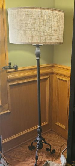 PB Iron Scroll Floor Lamp stick Boho Farmhouse