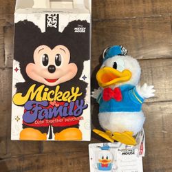 Pop Mart Labubu Disney Mickey Family Together Series Donald Plush Keychain