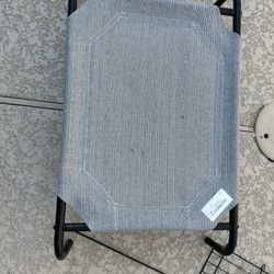 Grey dog elevated bed