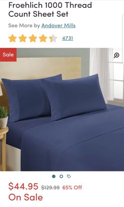 Queen Sheet Set from Wayfair (NEW)