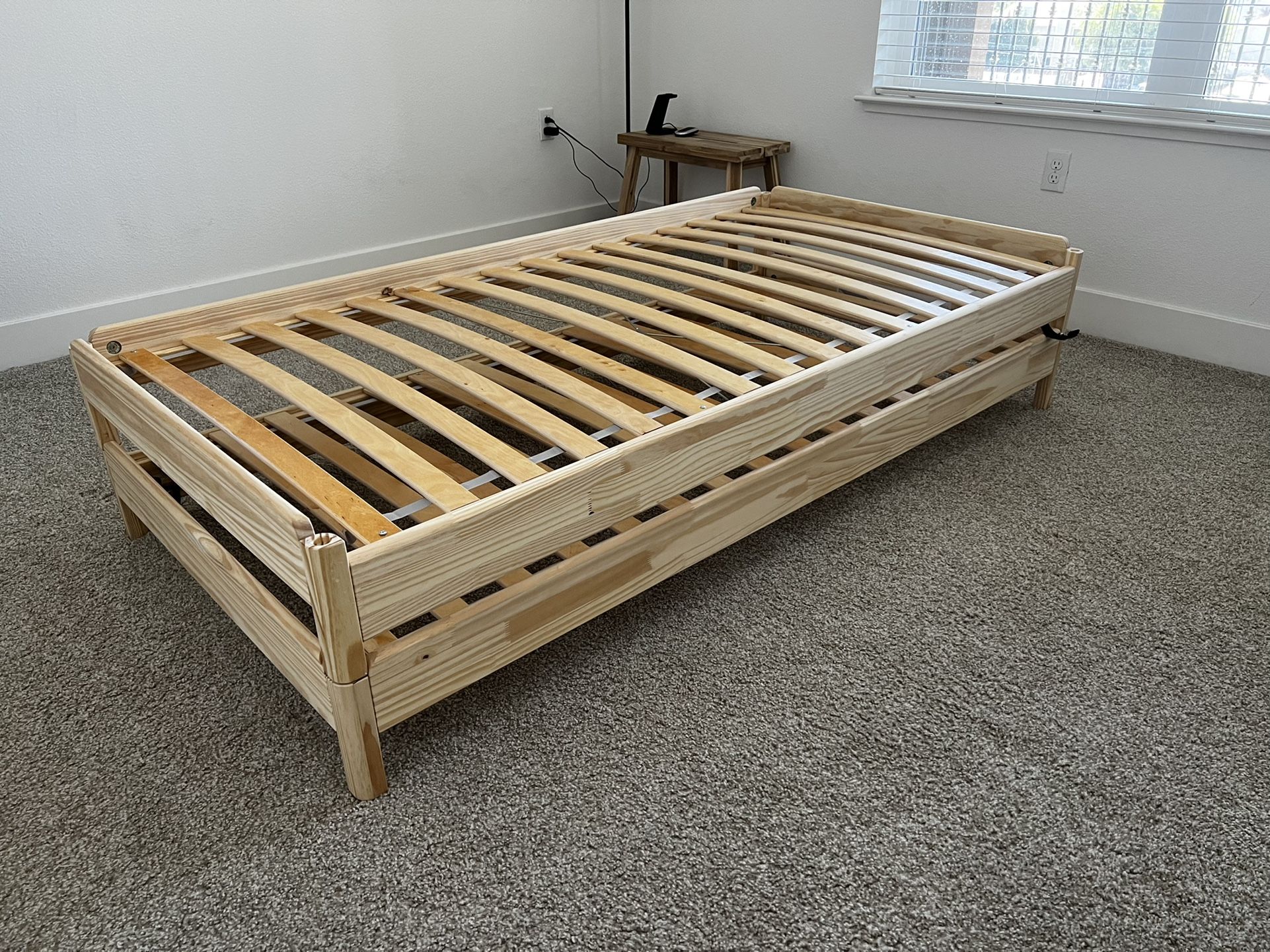 IKEA Utaker Stackable Twin Beds With Minnesund Mattresses And Mattress Covers