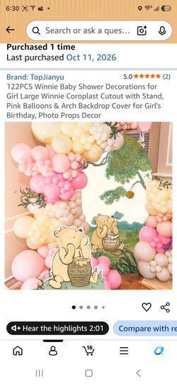 Winnie the Pooh backdrop set up
