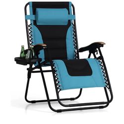  Oversize XL Padded Zero Gravity Lounge Chair Wide Armrest Adjustable -$99