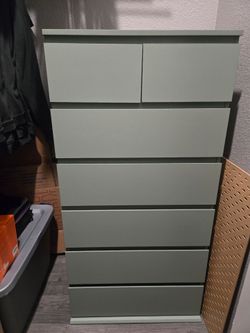 Green 7 Drawer Dresser (Pick Up Only)