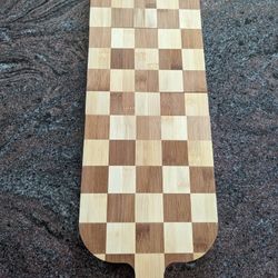 CHESSBOARD STYLE WOODEN Cutting BOARD Or serving tray