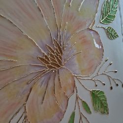 Extra Large Floral Art On Canvas 