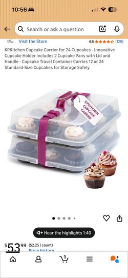 Cupcake Carrier Stacker Storage Travel Tray Muffin Snacks
