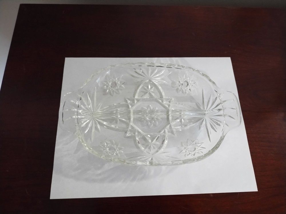 Vintage Star Of David Anchor Hocking Relish Tray