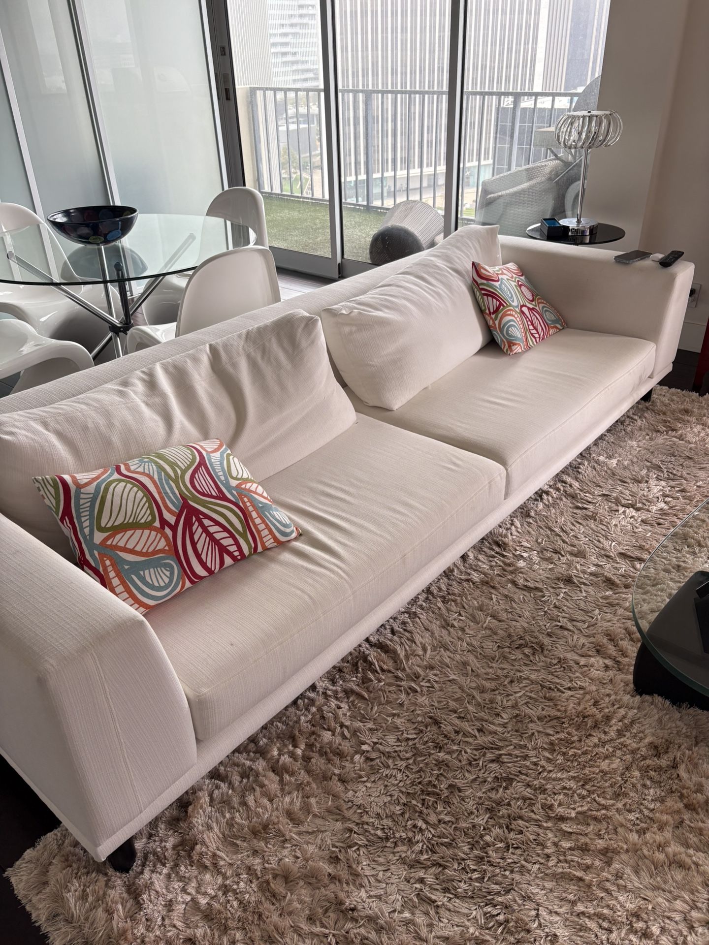 White Tufted Sofa