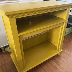 Yellow Electric Fireplace Shelf (fireplace Not Included)