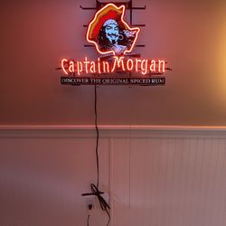 Captain Morgan neon bar sign