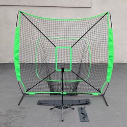 $75 (New in box) Baseball softball (7x7’ net & ball tee set) practice hitting & pitching net w/ carry bag