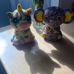 2 Set Elephant And Unicorn Squishy 