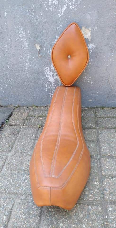 70's motorcycle Seat W Back Rest Cushion Fits Harley Davidson Sportster