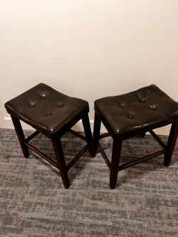 Leather bar stools